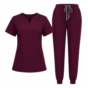 navy pink slim dry joggers short sleeve scrub suit (copy)